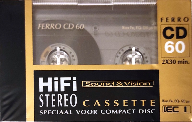 Compact Cassette Sound and Vision CD 60 Type I Normal 1990 Netherlands