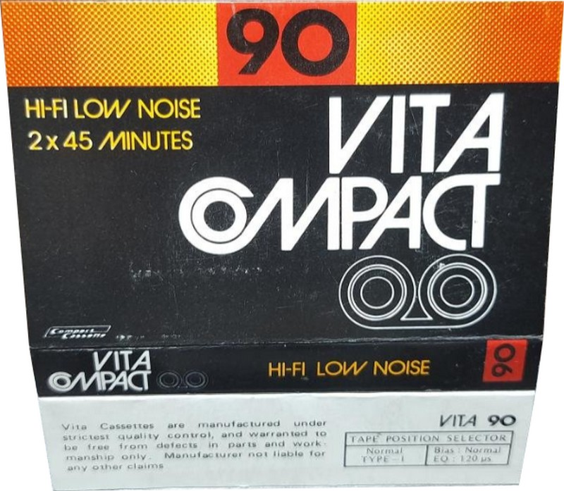 Compact Cassette Vita 90 Type I Normal 1981 China