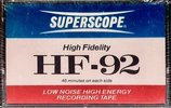Compact Cassette Superscope HF 92 Type I Normal 1975 USA