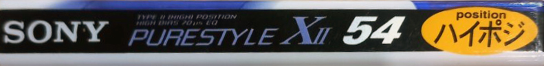 Compact Cassette Sony XII 54 "Purestyle C-54X2D" Type II Chrome 1997 Japan