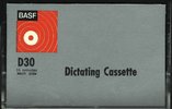 Compact Cassette BASF 30 Dictating Cassette 1970 USA