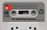 Compact Cassette BASF 30 Dictating Cassette 1970 USA
