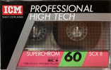 Compact Cassette ICM SCX II 60 Type II Chrome 1989 Europe