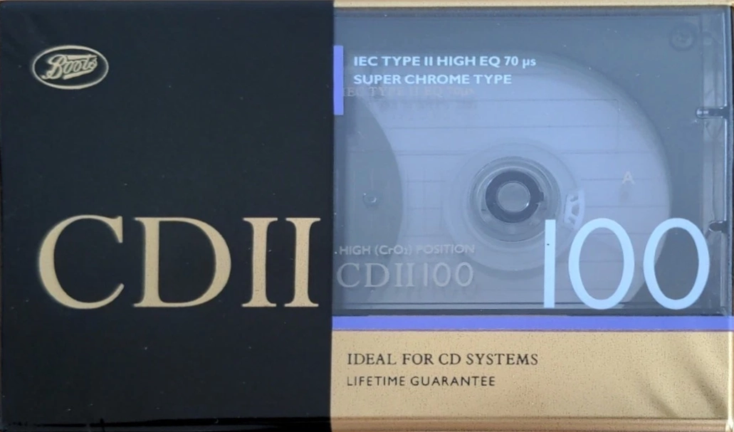 Compact Cassette Boots / Boots Audio CDII 90 Type II Chrome 1993 UK