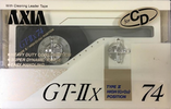 Compact Cassette AXIA GT-IIx 74 "GT-2x W 74" Type II Chrome 1989 Japan