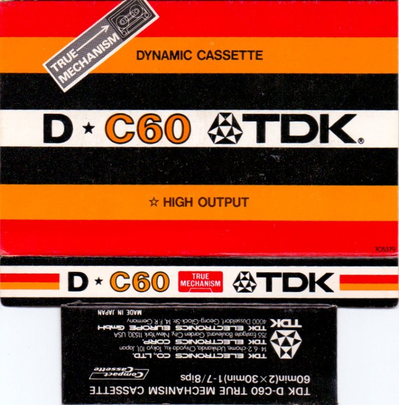 Compact Cassette TDK D 60 Type I Normal 1977 Europe, USA