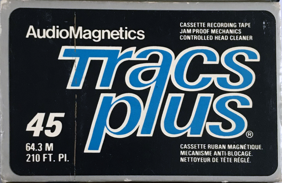Compact Cassette Audio Magnetics Tracs Plus 45 Type I Normal 1979 Canada
