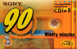 Compact Cassette Sony CDix II 90 "C-90CDX2G" Type II Chrome 1999 Japan