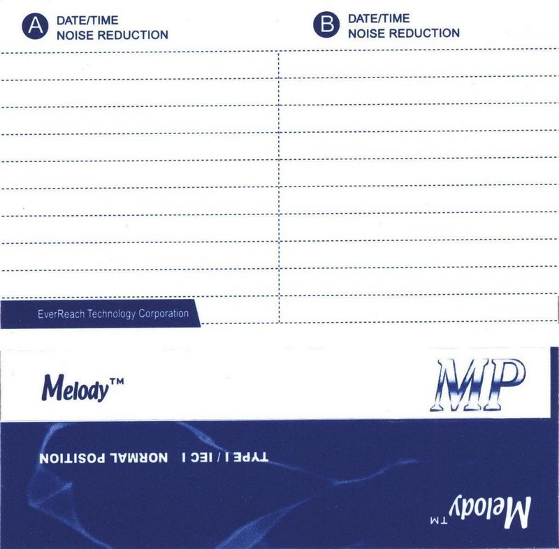 Compact Cassette Melody MP 60 Type I Normal 1997 Taiwan