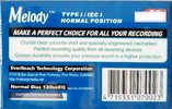 Compact Cassette Melody MP 60 Type I Normal 1997 Taiwan
