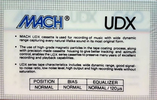 Compact Cassette Mach UDX 60 Type I Normal USA
