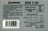Compact Cassette Samsung MM 60 Type I Normal 1993 Europe
