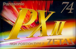 Compact Cassette Panasonic PX II 74 "RT-74PX2" Type II Chrome 1994 Japan