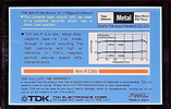 Compact Cassette TDK MA-R 60 Type IV Metal 1979 USA