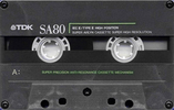 Compact Cassette TDK SA 80 "SA-80SE" Type II Chrome 1990 Australia, Europe