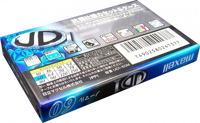 Compact Cassette Maxell UDI / UD1 60 "UD1-60M" Type I Normal 1999 Japan