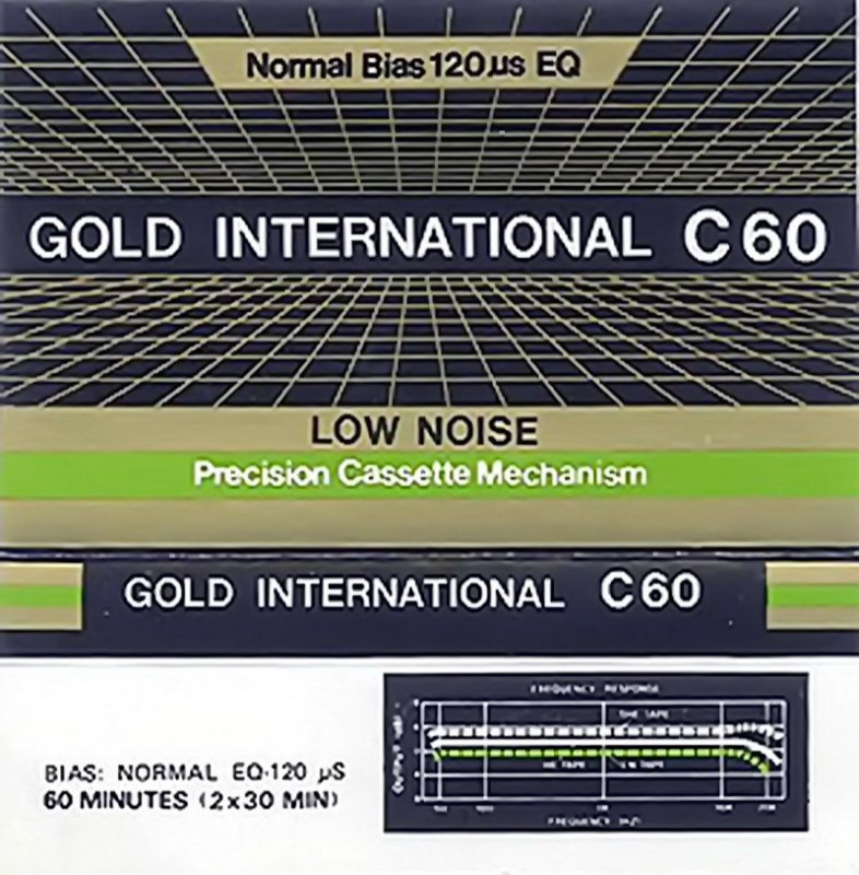 Compact Cassette Gold International 60 Type I Normal Hong Kong