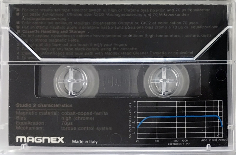 Compact Cassette Magnex Studio 2 90 Type II Chrome 1979 Europe
