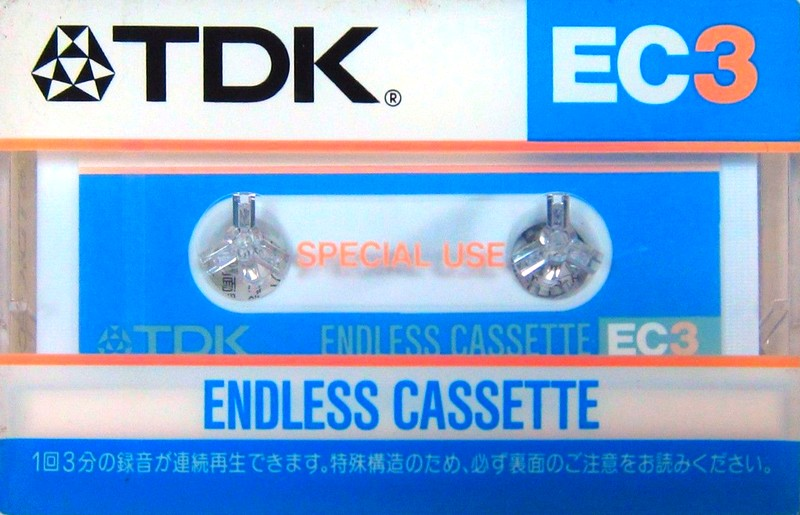 Compact Cassette TDK EC Endless 3 "EC-3N" Endless Cassette 1982 Japan