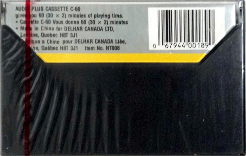 Compact Cassette Audio Plus 60 Type I Normal Canada