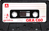 Compact Cassette Grako 60 "GRA" Type I Normal Hong Kong