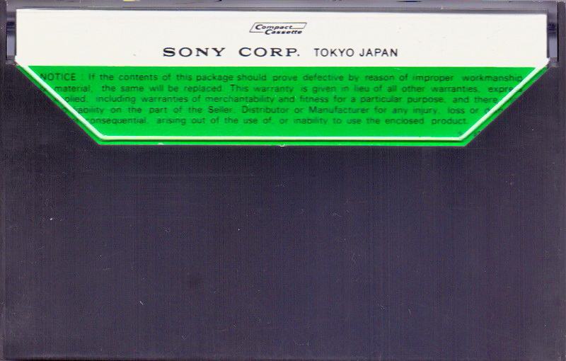 Compact Cassette Sony HF 90 Type I Normal 1972 USA