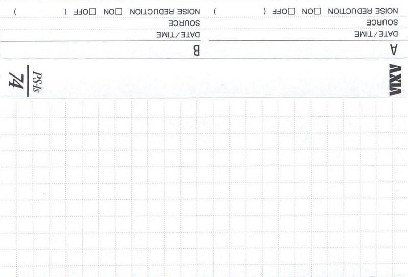 Compact Cassette AXIA PS-Is 74 "PS-1S A 74" Type I Normal 1990 Japan