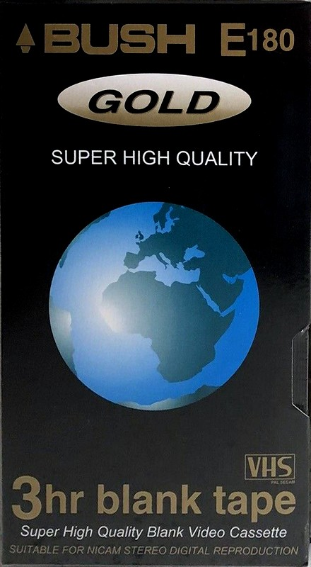 VHS, Video Home System Bush Gold 180 Type I Normal UK