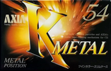 Compact Cassette AXIA K Metal 54 "KMB 54" Type IV Metal 1995 Japan