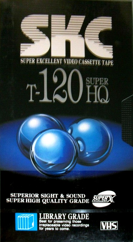 VHS, Video Home System SKC HQ 120 "Library grade" Type I Normal 1993 USA
