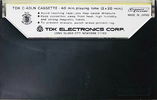 Compact Cassette TDK 40 Type I Normal 1972 USA