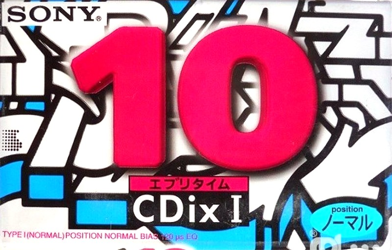Compact Cassette Sony CDix I 10 "C-10CDX1C" Type I Normal 1995 Japan