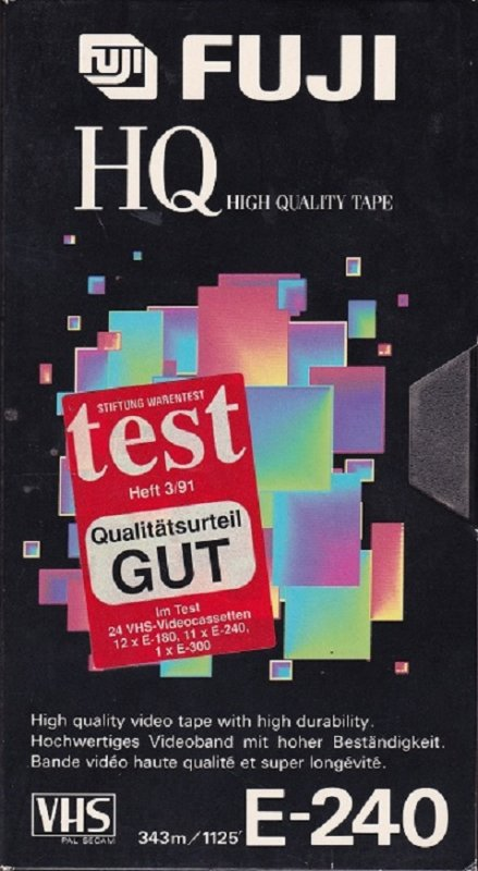 VHS, Video Home System Fuji HQ 240 "E-240 HQ A" Type I Normal Europe