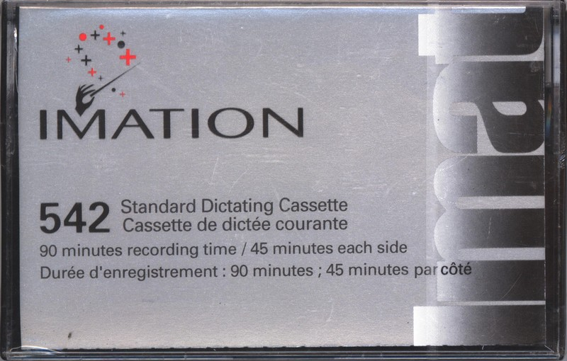 Compact Cassette Imation 542 90 Dictating Cassette 1999 USA