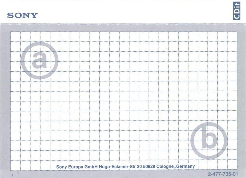 Compact Cassette Sony CDit I 40 "C-40CDIT1B" Type I Normal 1996 Europe