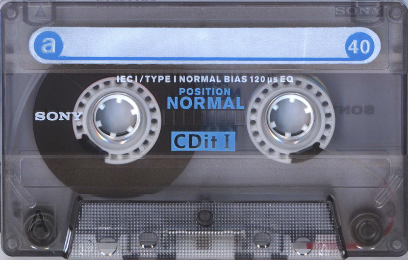 Compact Cassette Sony CDit I 40 "C-40CDIT1B" Type I Normal 1996 Europe