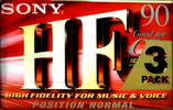 3 pack Sony HF 90 "3C-90HFC" Type I Normal 2002 Europe
