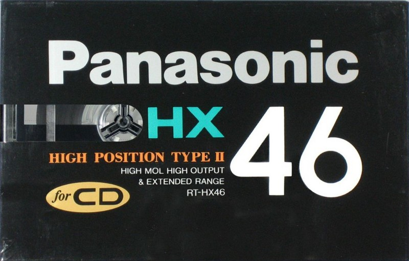 Compact Cassette Panasonic HX 46 "RT-HX46" Type II Chrome 1989 Japan