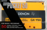 Compact Cassette Denon GX 50 "Handy Pocket GX-Y" Type I Normal 1985 Japan
