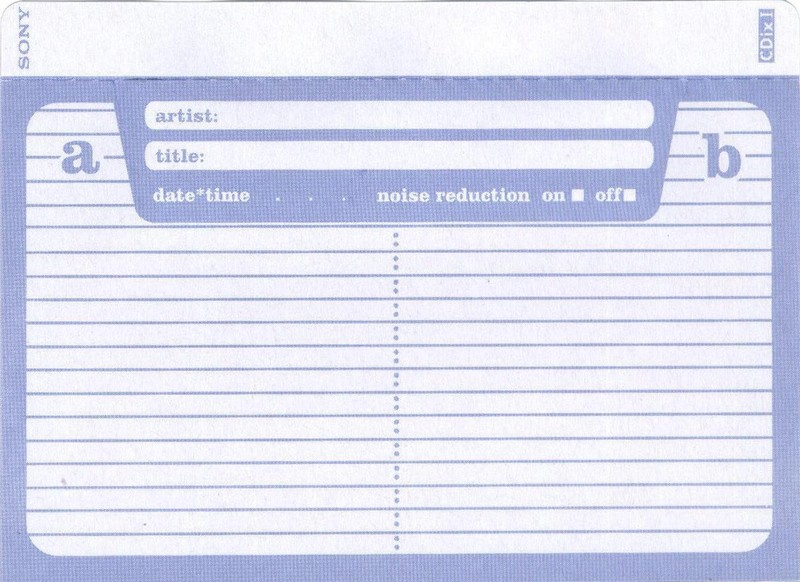 Compact Cassette Sony CDix I 40 "C-40CDX1D" Type I Normal 1996 Japan