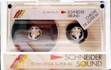 Compact Cassette Schneider Chrom DX Super 60 "SOUND" Type II Chrome 1989 Germany