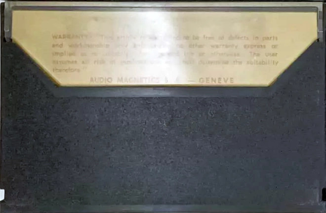 Compact Cassette Audio Magnetics 60 Type I Normal 1971 Europe