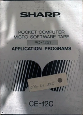 Microcassette Sharp 12 "PC-1251 CE-12C" Computer Cassette 1982 Europe