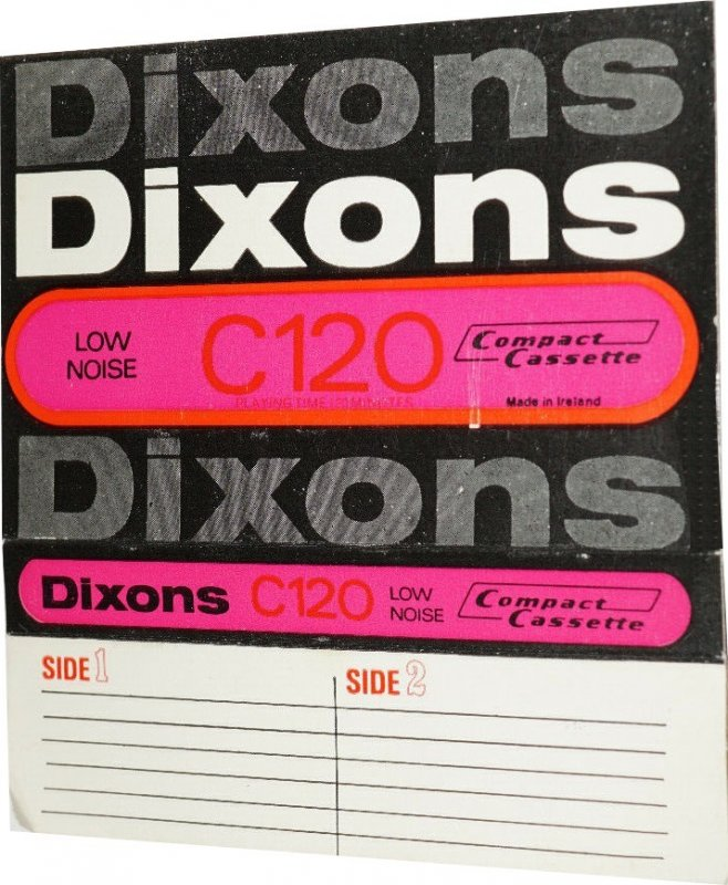 Compact Cassette Dixons 120 Type I Normal 1978 UK
