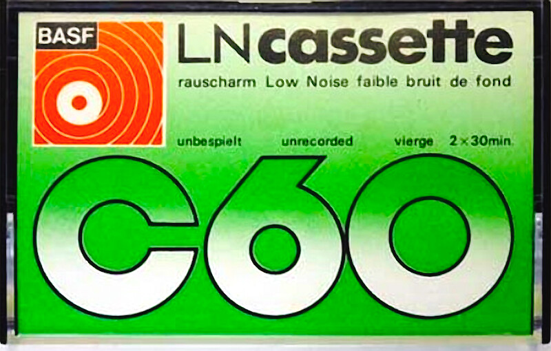 Compact Cassette BASF LN 60 Type I Normal 1975 Europe