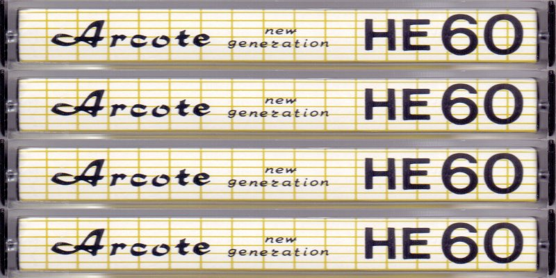 Compact Cassette Arcote 60 "HE" Type I Normal Europe