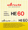 Compact Cassette Arcote 60 "HE" Type I Normal Europe