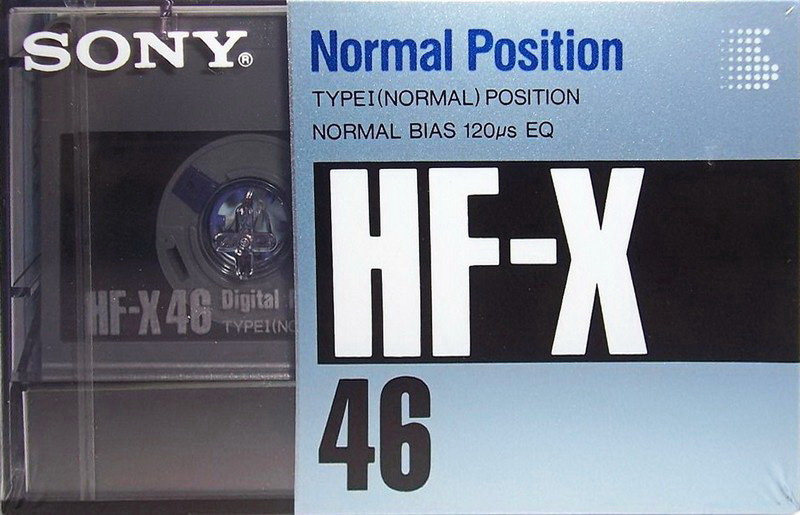 Compact Cassette Sony HF-X 46 Type I Normal 1989 Japan