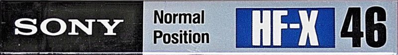 Compact Cassette Sony HF-X 46 Type I Normal 1989 Japan