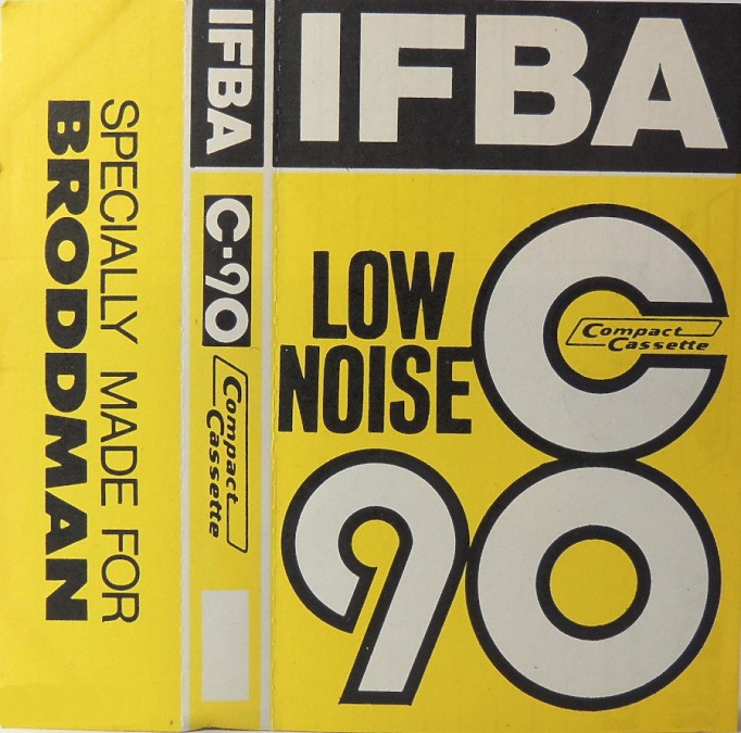 Compact Cassette IFBA 90 "for Broddman" Type I Normal Sweden